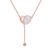 Moda para Mujer Versátil Multielemento Oro Rosa Flor Alas Ojos Amuleto Forma Corazón Durazno Collar Joyería