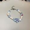 Pulsera Coreana de Cuentas de Color Pulsera Nicho de Flores Diseño Pulsera de Dopamina Estilo Personalizado Versátil Joyería Tejida