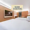 Móveis de Hotel Laranja Quarto Padrão Conjunto Completo Cadeiras Específicas para Hotel Camas King-Size de Hotel Mesas e Cadeiras de Hotel Atacado Direto do Fabricante