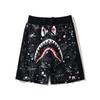 Novos shorts masculinos de verão para casais marca de moda japonesa estampa de cabeça de tubarão camuflado calças de praia calças com estampa 3D atacado