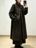 Nuevo suéter de punto de imitación de piel de visón de estilo largo para otoño e invierno, cárdigan de punto de color liso, bufanda de estilo coreano, prenda de abrigo desmontable