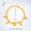 Pu Zuojiu no se decolora Sha Jin Tuo Estrella Oro Roto Pulsera Pulsera Tejida a Mano con Cuentas Mujer