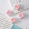 Cubo da Sorte em Acrílico Contas com Furo Vertical Impressas Acessórios DIY Corrente para Celular Corrente para Bolsa de Carro Materiais para Joias Contas Soltas