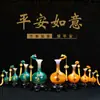 Par de botellas Ruyi de estilo chino seguro decoración sala de estar mueble de vino decoración del hogar artesanía de resina regalo de negocios al por mayor