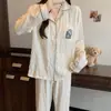 Pijama com bojo, algodão nuvem, novo conjunto de duas peças fofo de animal de desenho animado para outono e inverno, pode ser usado fora