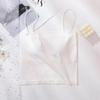 Camisola Corta 1803 Pequeña para Mujer Antideslizante Copa Fija Envoltura de Pecho Verano Camiseta Base Top con Tubo para Verano