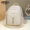 Mochila de Comercio Exterior para Mujer Moderna 2025 Nuevo Estilo Coreano Casual PU Tres Usos Mochila Escolar para Mujer Moderna