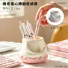 Portaplumas Creativo Estilo Zen de Loto, Organizador de Escritorio de Gran Capacidad, Soporte Multifuncional para Plumas para Estudiantes y Almacenamiento de Papelería de Oficina