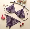 Lingerie Sexy Conjunto de Três Peças Tamanho Grande Peça Dupla Abertura Não Precisa Tirar Tanga de Renda Tentação Desejo Puro Qqny