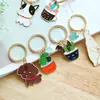 Llavero de anillo de cachorro lindo estilo coreano creativo planta suculenta llavero metal estudiante colgante de dibujos animados