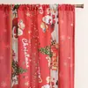 Cortina de Puerta Estilo Americano Navideño Cortina de Papá Noel Cortina Terminada Decoración Cortina Terminada sin Taladro para Ventanas Grandes
