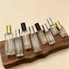 Botella de Vidrio de Pequeña Capacidad, Botella Spray de Perfume Transparente con Tapa de Rosca, Botella de Vidrio Recargable para Muestras de Viaje, Botella Vacía Portátil