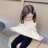 Suéter de cuello alto suave para niñas, otoño e invierno 2025, nuevo, para niños y niñas, suéter de punto de lana para bebés