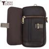 Bolso Pequeño Cruzado de Cuero Genuino con Logo Personalizado Bolso Retro para Teléfono Móvil Bolso de Cintura Multifuncional Bolso Cruzado de Hombro Único de Piel de Vaca de Primera Capa para Hombres