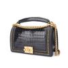 Nuevo Bolso de Vientre de Cocodrilo Transfronterizo, Bolso de Cadena de Gran Capacidad de Cuero Genuino, Bolso de Mano a la Moda, Bolso Bandolera de Lujo Ligero