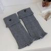 Calcetines holgados bordados de animales para otoño e invierno para mujer, calentadores de piernas con puños protectores, cubiertas cálidas para botas, calcetines de estudiante con bordes sin costuras