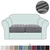 Funda de Asiento a Cuadros de Piña Más Vendida en Amazon Transfronteriza Moderna Simple Color Sólido Elástica Todo Incluido Gruesa Funda para Cojín de Sofá