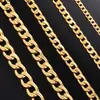 Colar Longo de Aço Inoxidável Dourado Acessórios de Colar Nk Corrente Moda Europeia e Americana Estilo Hip-Hop Colar Figaro de Aço Titânio Atacado