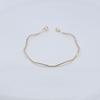 Pulsera Anillo Ondulada de Oro Relleno 14K que Conserva el Color Accesorios de Joyería Caseros DIY Pulsera Abierta de Acabado de 9 Caracteres Material