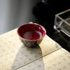 Moji Hogar Cerámica Taza Maestra Kung Fu Juego de Té Taza Individual de Té Imitación Lacada Oro y Plata Glaseado Interior y Exterior Taza de Té