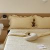 Funda de cama sencilla de algodón acolchado secreto de Corea del Sur, lavable con arena, sábana gruesa de algodón de tres piezas, almohadilla fina antideslizante, edredón Four Seasons