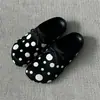 Zapatillas de Media Pantufla Estilo Birkenstock de Lunares y Bloques de Color a la Moda para Mujer, Nuevas Zapatos Casuales Cerrados sin Cordones para Primavera/Verano 2026