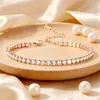Pulsera de cadena de garra de circón de tenis de 3/4/5 mm de acero inoxidable para mujer, no se decolora, lujo ligero, tendencia nicho, accesorio de mano apilable