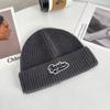 Gorro de lana de cabeza grande para hombre, de invierno, grueso, cálido, con protección para las orejas, tejido con letras, estilo japonés, sencillo y combinable, para mujer.