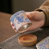 Taza de Té de Plata Dorada para Uso Personal, Elegante Accesible Lujo Juego de Té Kung Fu, Caja de Regalo de Taza de Té China de Cerámica