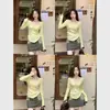 Suéter de punto con cuello en U estilo dopamina 2025 nuevo para primavera y otoño, camisa base con botones, top de alta gama