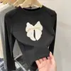 Camiseta de Terciopelo Cálida de Manga Larga con Cuello Redondo para Niños Tallas Mediana y Grande Nuevo Estilo Primavera y Otoño 2025 Camisetas Básicas Versátiles Casuales para Niñas