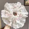 Estilo Ballet Punto Floral Lazo de Encaje Pesado Encaje Estilo Coreano Lazo para el Cabello de Intestino Grueso Lindo Cremoso Dulce Niña Lazo para el Cabello