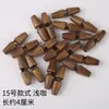 Botón de madera con forma de oliva de 3 cm 4 cm, un agujero, dos agujeros, hebilla de madera, decoración para equipaje, ropa, ropa de niños, botón de cuerno
