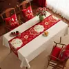 Mantel de Mesa para Año Nuevo 2026 Año del Caballo, Sin Lavar, Impermeable, Resistente al Aceite, Rojo, Atmosférico, Lujoso, Sensación de Alta Gama, Cubierta de Mesa para Año Nuevo