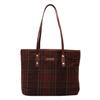 Bolsa de hombro portátil de alta gama para otoño e invierno, bolsa de mano de lana a cuadros de estilo occidental de moda, bolsa para mujer con diseño de nicho