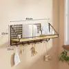 Estante de almacenamiento de pared para dormitorio, habitación de estudiante, litera, cesta colgante de pared sin perforación para aperitivos y artículos varios