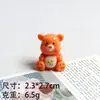 Nuevo llavero de resina DIY de oso arcoíris de dibujos animados tridimensional a color real, adorno pequeño al por mayor para bolsa, coche, casa de muñecas