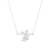 Collar de Plata de Ley S925 de Lirio del Valle para Mujer, Simple, Fresco, Versátil, Cadena de Clavícula de Moda, Joyería para el Cuello