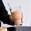 Caneca Criativa Listrada de Boca Larga Mesopotâmica Copo de Vidro de Alto Valor Estilo Ins Copo de Água Doméstico Taça de Vinho Uso Doméstico
