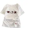 Pijama Desenho Animado Estilo Coreano Ins para Mulheres, Novo Estilo de Verão, Conjunto Fofo de Roupa para Casa de Dormitório Estudantil Que Pode Ser Usado Fora