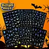 Pegatinas de uñas de Halloween transfronterizas combinación de araña, murciélago, calavera, calabaza pegatinas autoadhesivas para arte de uñas de la fábrica de origen