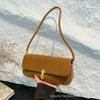 Bolsa Baguete de Ombro de Alta Qualidade Retro para o Dia a Dia para Mulheres 2026 Nova Tendência Elegante PU Fosco Cor Sólida Bolsa de Ombro