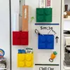 Estante de Almacenamiento Magnético, Caja de Almacenamiento para Bloques de Construcción, Pegatina Decorativa para Refrigerador, Film Transparente, Pegatina para Refrigerador, Caja de Almacenamiento Magnética para Bloques de Construcción Montada en Pared