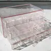 Caja de almacenamiento para cuentas, organizador de cuentas, caja acrílica compartimentada para cuentas sueltas, accesorios de manualidades, cajón transparente