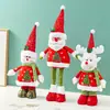 Decoraciones Navideñas Personalizadas Muñeco Sin Rostro de Rodolfo Sentado De Pie Figura Elástica Exhibición en Ventana Transfronterizo