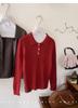 Suéter de Punto Trenzado con Cuello Polo Vintage de Manga Larga Bordado de Pony para Mujer, Otoño Suave Casual Elegante Capa Base Ropa Exterior Superior