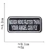 Parches bordados al por mayor transfronterizos, insignias bordadas rectangulares, parches decorativos en inglés para chaqueta de trabajo retro americana