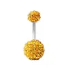 Directo de fábrica multicolor pedrería alta calidad estrella Shambhala bola piercing ombligo joya anillo ombligo 5+8