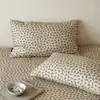 Funda de almohada de gasa de doble capa 100% algodón floral pequeña retro artículo individual funda de almohada de gasa suave 48*74 cm funda de almohada de una pieza