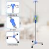 Soporte de Infusión de Acero Inoxidable de Pie, Soporte para Botella Ajustable en Altura, Soporte para Goteo con Ruedas, Tipo Móvil de Acero Inoxidable